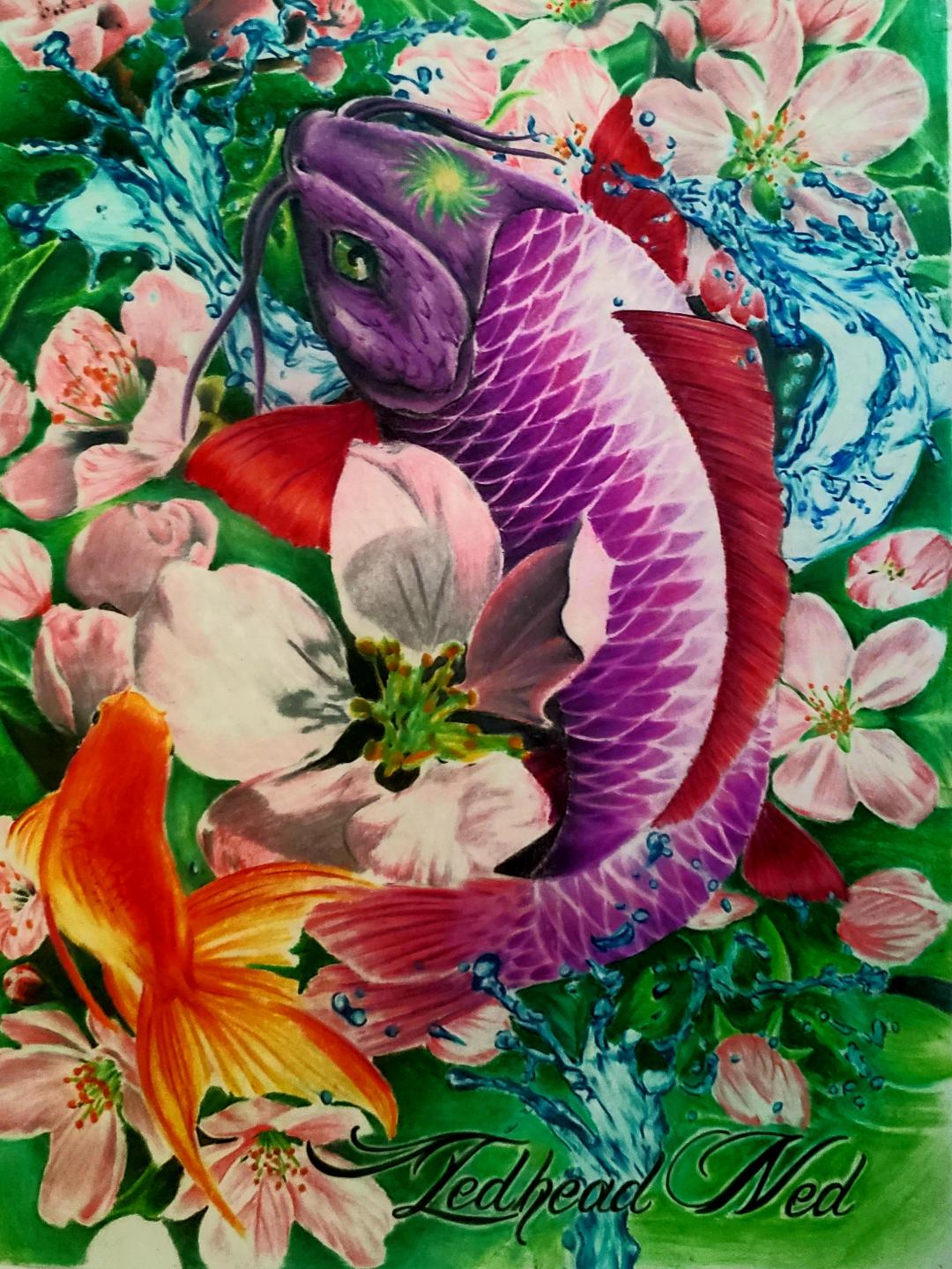 A. Koi Fish Canvas Print 14 x 10