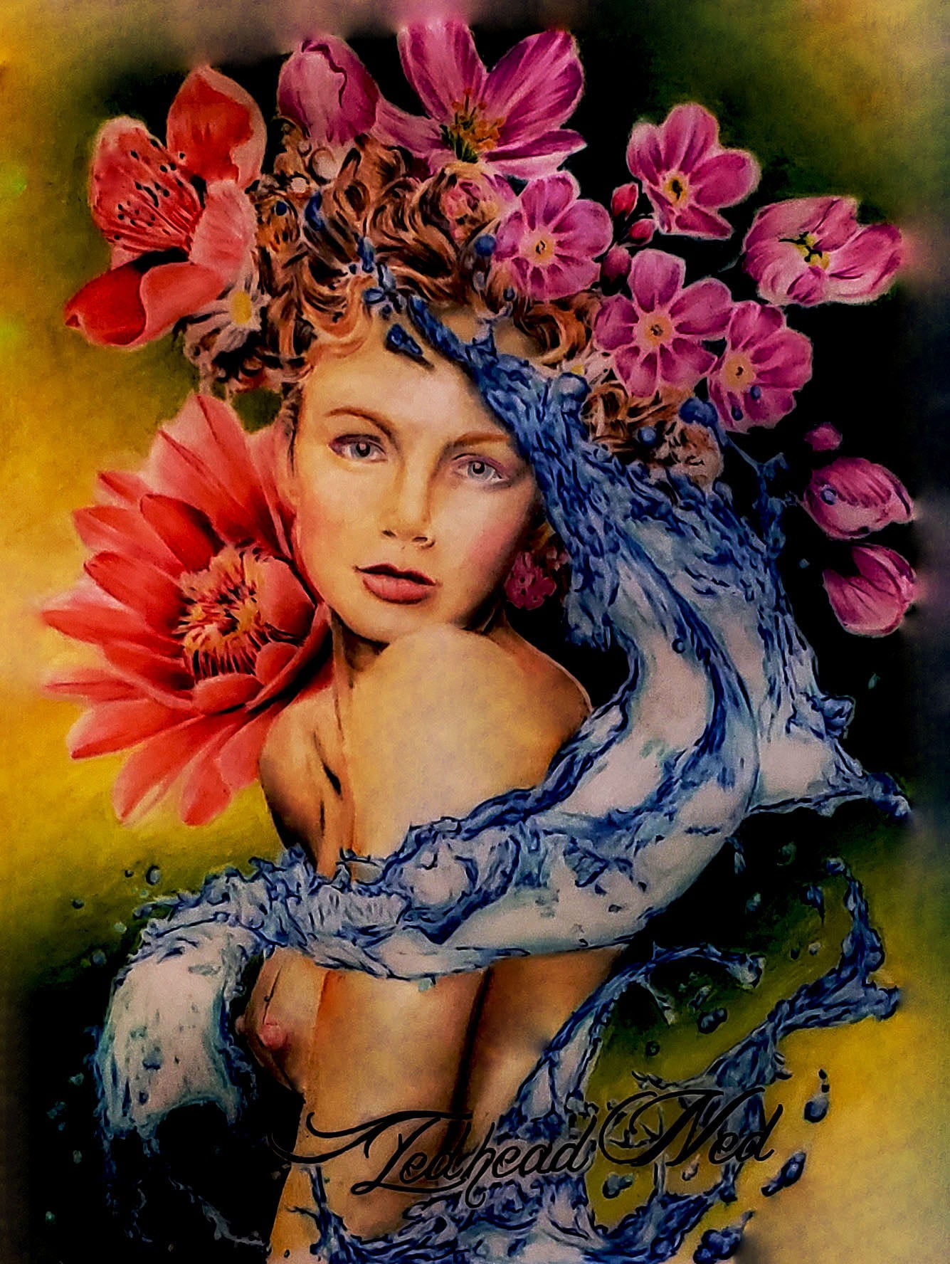 A. Woman and Water Canvas Print 14 x 10