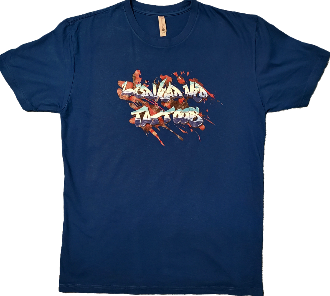 B. Ledhead Ned Tattoo Graffiti T-Shirt - Blue